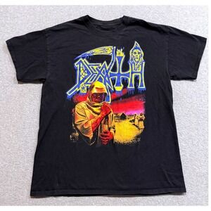 Death Metal Band "Leprosy" T-Shirt Black Graphic Tee Mens Size Large